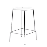 soft edge bar75 stool soft grey with chrome legs